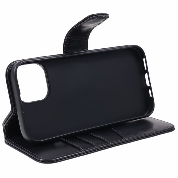 Nordic Covers iPhone 15 Plus Kotelo Essential Leather Raven Black
