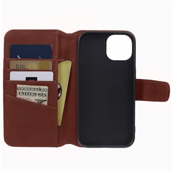 Nordic Covers iPhone 15 Plus Etui Essential Leather Maple Brown