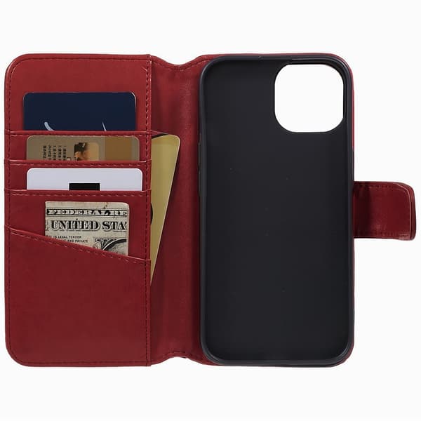 Nordic Covers iPhone 15 Plus Kotelo Essential Leather Poppy Red