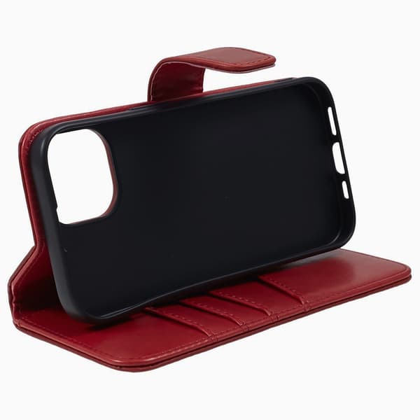 Nordic Covers iPhone 15 Plus Kotelo Essential Leather Poppy Red