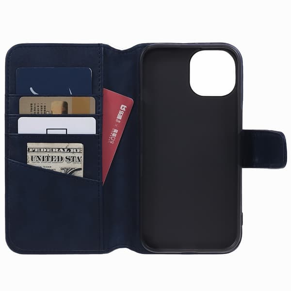 Nordic Covers iPhone 15 Plus Kotelo Essential Leather Heron Blue