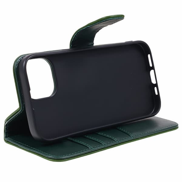 Nordic Covers iPhone 15 Plus Kotelo Essential Leather Juniper Green