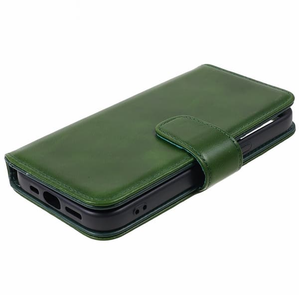 Nordic Covers iPhone 15 Plus Kotelo Essential Leather Juniper Green
