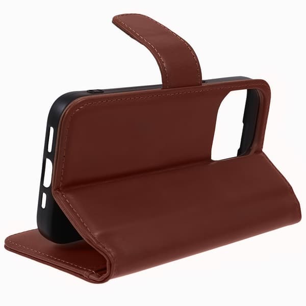 Nordic Covers iPhone 15 Pro Kotelo Essential Leather Maple Brown