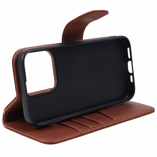 Nordic Covers iPhone 15 Pro Kotelo Essential Leather Maple Brown