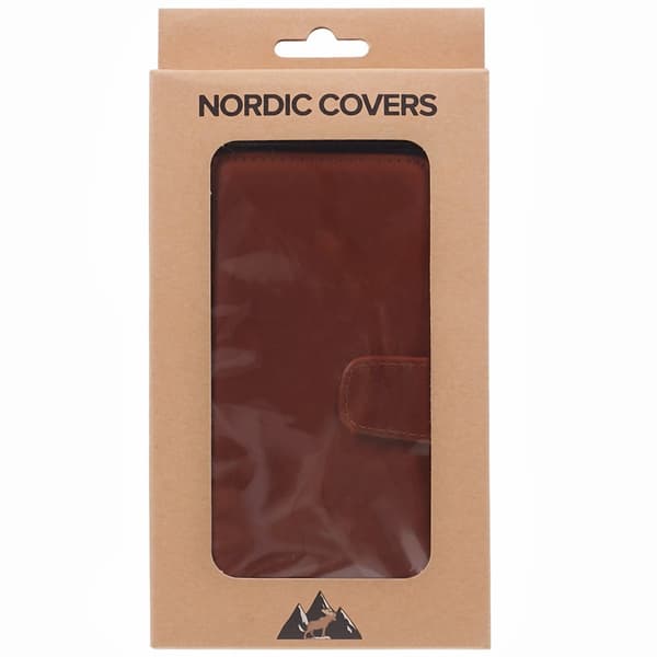 Nordic Covers iPhone 15 Pro Kotelo Essential Leather Maple Brown