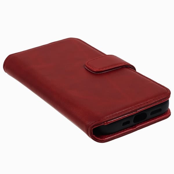 Nordic Covers iPhone 15 Pro Kotelo Essential Leather Poppy Red