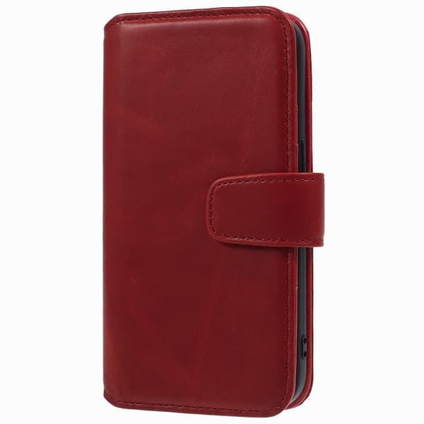 Nordic Covers iPhone 15 Pro Kotelo Essential Leather Poppy Red