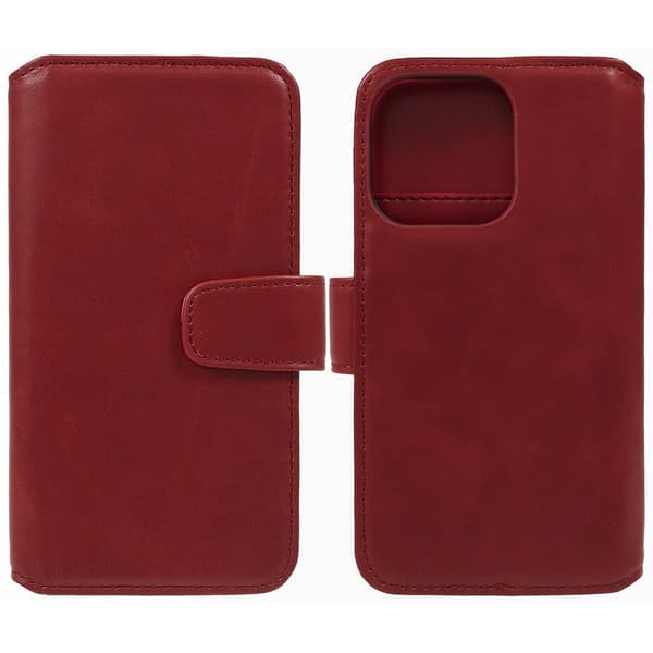 Nordic Covers iPhone 15 Pro Kotelo Essential Leather Poppy Red