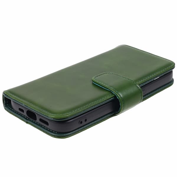 Nordic Covers iPhone 15 Pro Fodral Essential Leather Juniper Green