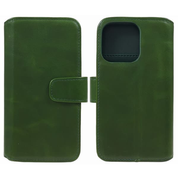 Nordic Covers iPhone 15 Pro Max Kotelo Essential Leather Juniper Green