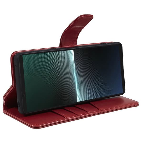 Nordic Covers Sony Xperia 1 V Kotelo Essential Leather Poppy Red