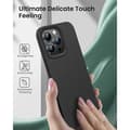 Miniatyrbillede 4 af 6: iPhone 14 Pro Max Ultra tyndt blødt gummibelagt mat sort cover