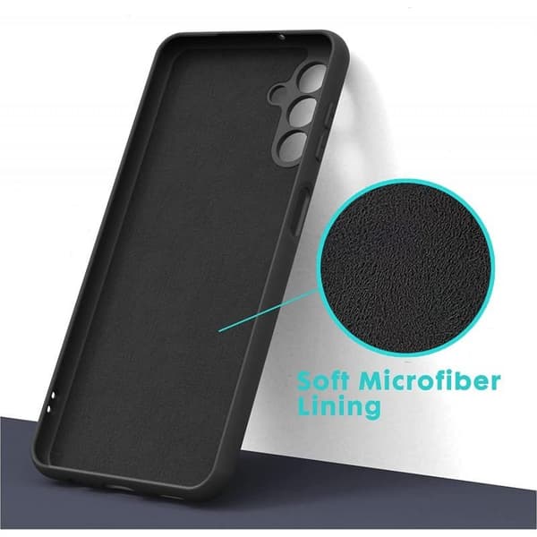 Samsung A14 5G/4G Gummibelagd Mattsvart Silikon Skal