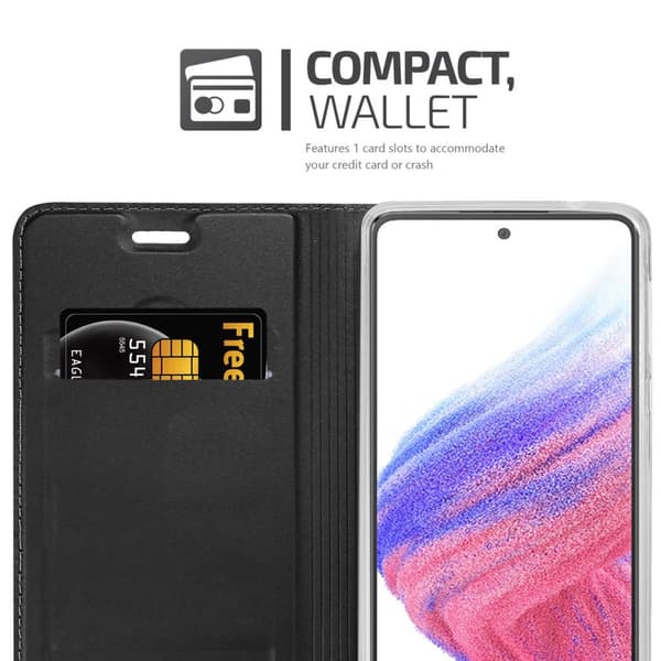 Samsung Galaxy A53 5G Skal Fodral med magnetisk stängning, ståfunktion och kortficka Mobilskydd