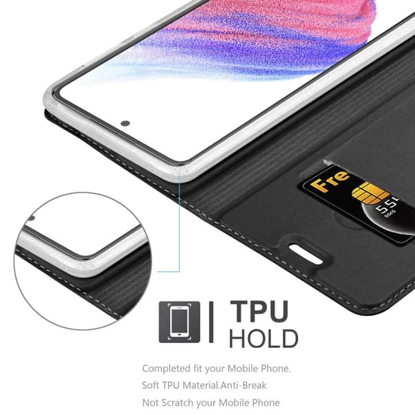 Samsung Galaxy A53 5G Skal Fodral med magnetisk stängning, ståfunktion och kortficka Mobilskydd