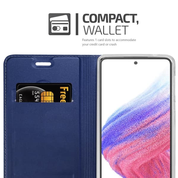 Samsung Galaxy A53 5G Skal Fodral med magnetisk stängning, ståfunktion och kortficka Mobilskydd