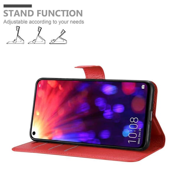 Honor View 20 Suojakotelo Lompakkokotelo Matkapuhelinkotelo Suojakuori jossa magneettisuljenta, jalusta-toiminto ja korttitasku