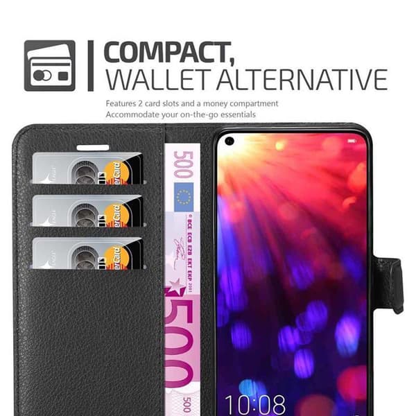 Honor View 20 Suojakotelo Lompakkokotelo Matkapuhelinkotelo Suojakuori jossa magneettisuljenta, jalusta-toiminto ja korttitasku