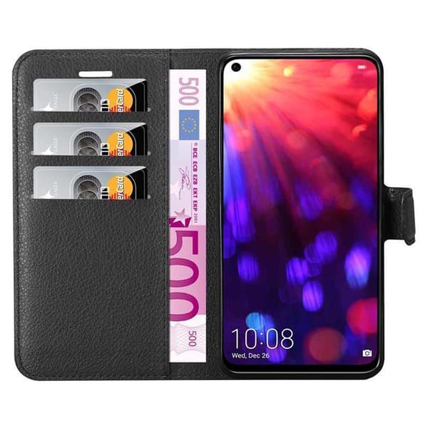 Honor View 20 Suojakotelo Lompakkokotelo Matkapuhelinkotelo Suojakuori jossa magneettisuljenta, jalusta-toiminto ja korttitasku