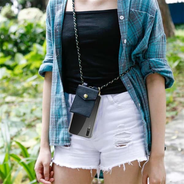Huawei P20 Etui Cover Kæde (Brun)