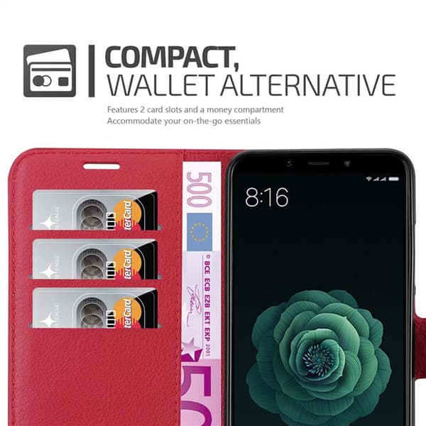 Xiaomi Mi A2 / Mi 6X Plånboksfodral Fodral Skal Case med magnetisk stängning, ståfunktion och kortplats