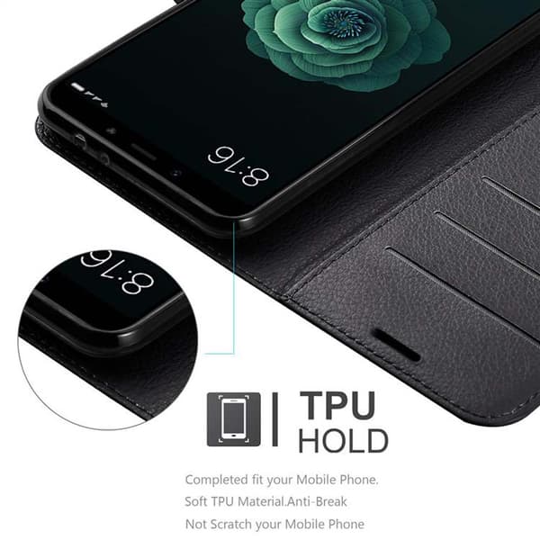 Xiaomi Mi A2 / Mi 6X Plånboksfodral Fodral Skal Case med magnetisk stängning, ståfunktion och kortplats