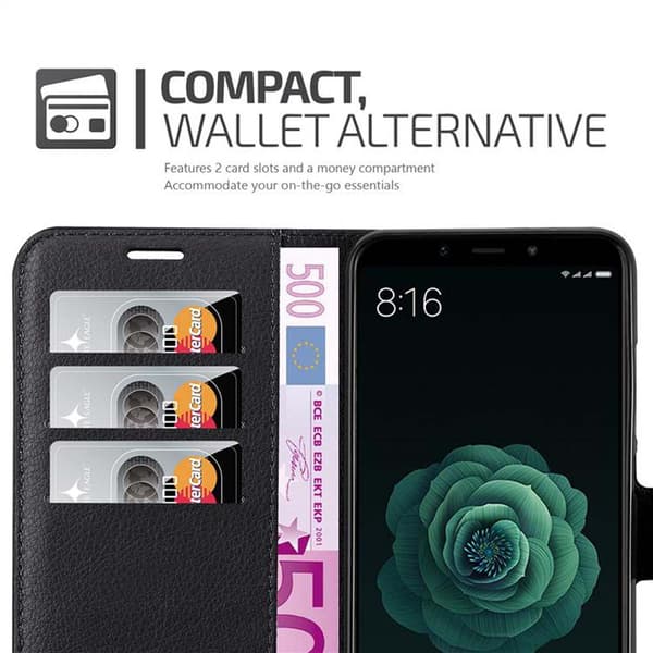 Xiaomi Mi A2 / Mi 6X Plånboksfodral Fodral Skal Case med magnetisk stängning, ståfunktion och kortplats
