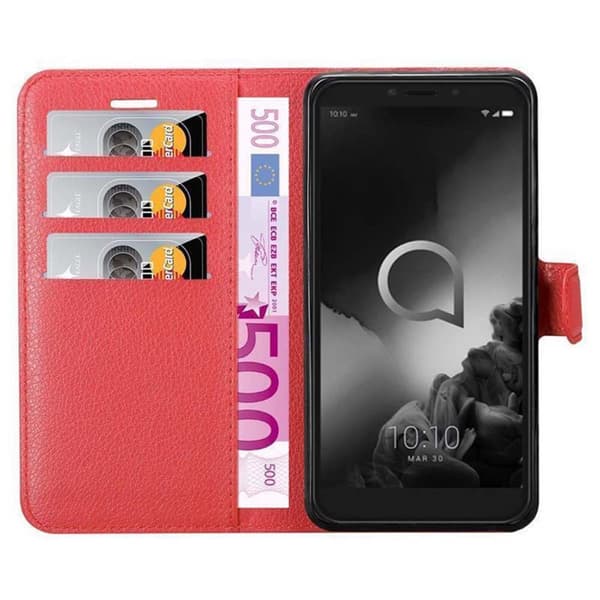 Alcatel 1S 2019 Plånboksfodral Fodral Skal Case med magnetisk stängning, ståfunktion och kortplats