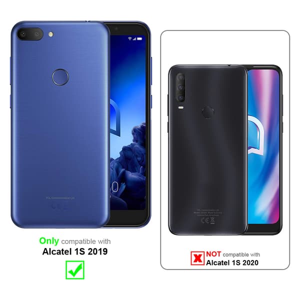 Alcatel 1S 2019 Suojakotelo Lompakkokotelo Matkapuhelinkotelo Suojakuori jossa magneettisuljenta, jalusta-toiminto ja korttitasku