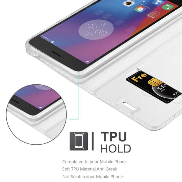 Lenovo K6 / K6 POWER Suojakotelo Suojakuori Lompakkokotelo Matkapuhelinkotelo jossa magneettisuljenta, jalusta-toiminto ja korttitasku