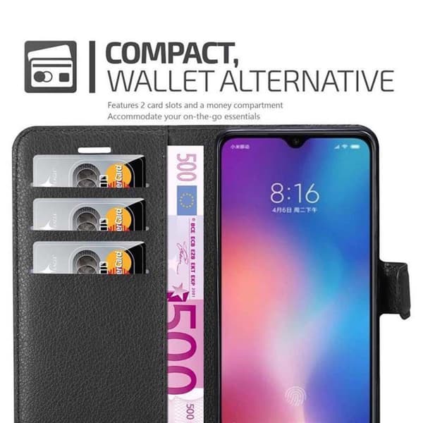 Xiaomi Mi 9 Plånboksfodral Fodral Skal Case med magnetisk stängning, ståfunktion och kortplats