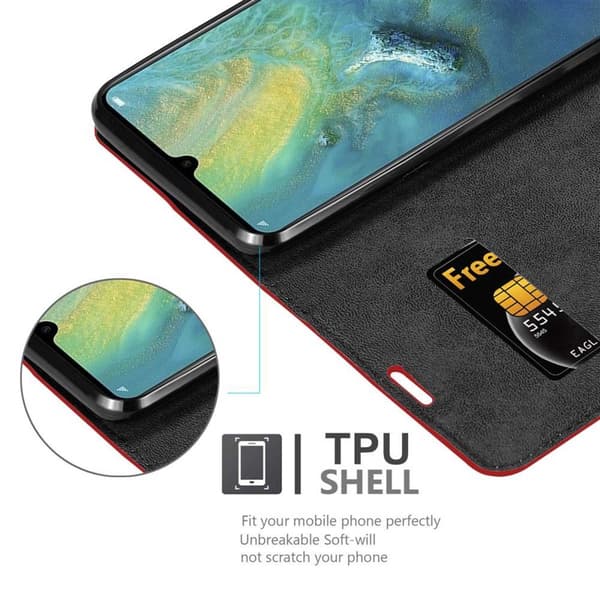 Huawei MATE 20 X Fodral Skal Plånboksfodral Case med magnetisk stängning, ståfunktion och kortficka
