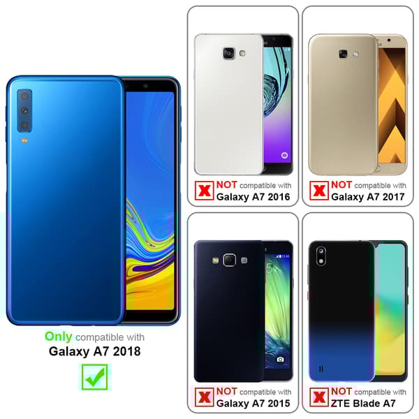 Samsung Galaxy A7 2018 Suojakuori Suojakotelo valmistettu joustavasta TPU-silikonista