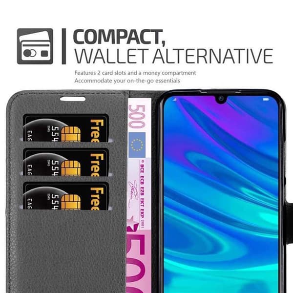 Honor 10 LITE / Huawei P SMART 2019 Suojakotelo Lompakkokotelo Matkapuhelinkotelo Suojakuori jossa magneettisuljenta, jalusta-toiminto ja korttitasku