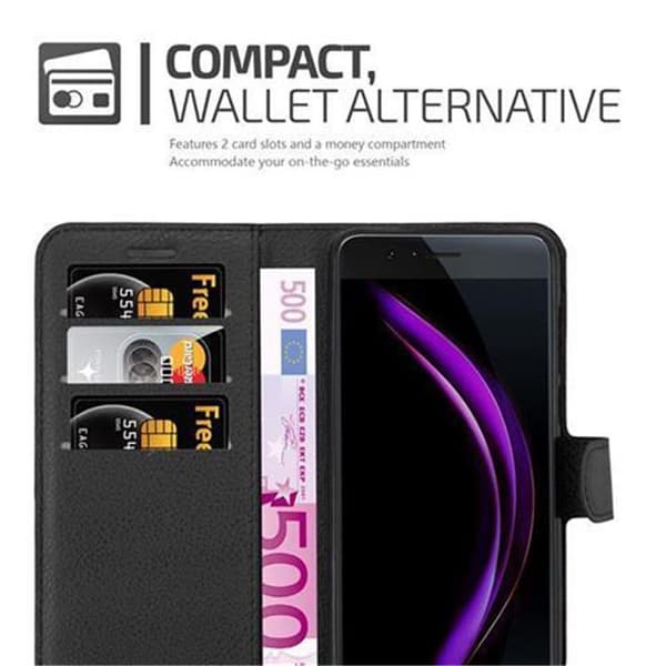 Honor 8 / 8 PREMIUM Suojakotelo Lompakkokotelo Matkapuhelinkotelo Suojakuori jossa magneettisuljenta, jalusta-toiminto ja korttitasku