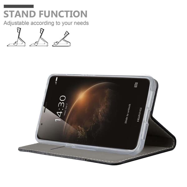 Huawei ASCEND G7 PLUS / G8 / GX8 Skal Plånboksfodral med magnetisk stängning, ståfunktion och kortficka