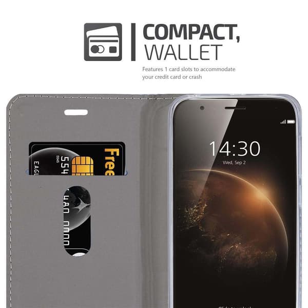 Huawei ASCEND G7 PLUS / G8 / GX8 Skal Plånboksfodral med magnetisk stängning, ståfunktion och kortficka