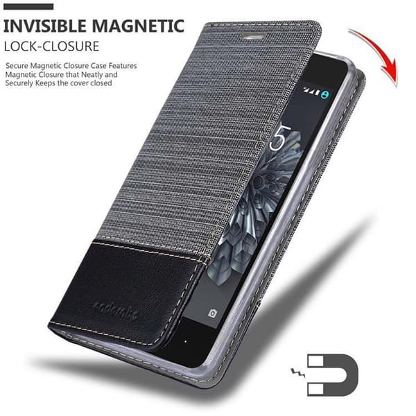 BQ Aquaris X5 Skal Plånboksfodral med magnetisk stängning, ståfunktion och kortficka