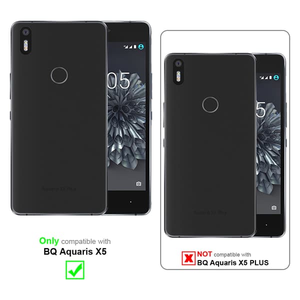 BQ Aquaris X5 Skal Plånboksfodral med magnetisk stängning, ståfunktion och kortficka