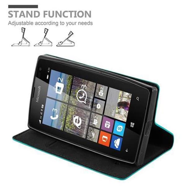 Nokia Lumia 435 Fodral Skal Plånboksfodral Case med magnetisk stängning, ståfunktion och kortficka