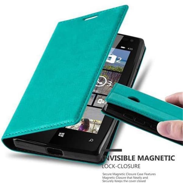 Nokia Lumia 435 Fodral Skal Plånboksfodral Case med magnetisk stängning, ståfunktion och kortficka
