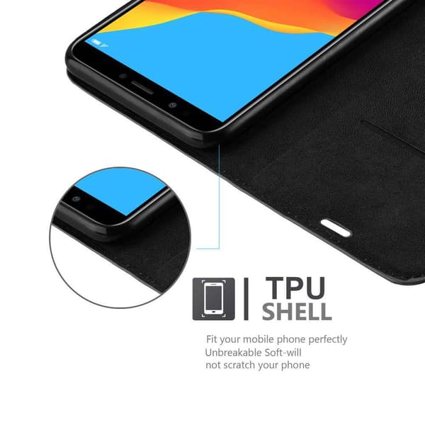 Honor 7C / Huawei Y7 2018 Suojakotelo Suojakuori Lompakkokotelo Matkapuhelinkotelo jossa magneettisuljenta, jalusta-toiminto ja korttitasku