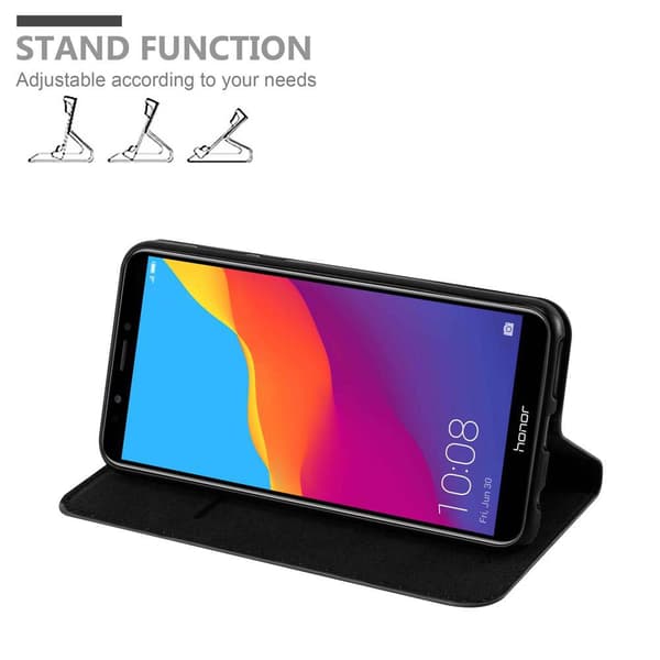 Honor 7C / Huawei Y7 2018 Suojakotelo Suojakuori Lompakkokotelo Matkapuhelinkotelo jossa magneettisuljenta, jalusta-toiminto ja korttitasku