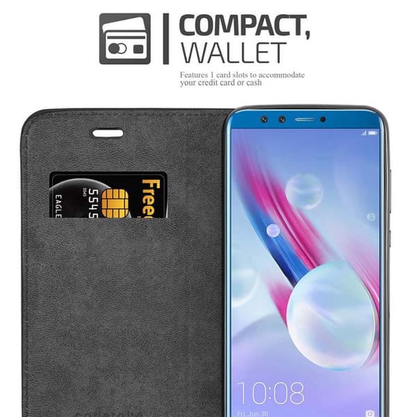 Lommebokdeksel til Honor 9 LITE Deksel med magnetisk lukking, stativfunksjon og kortlomme