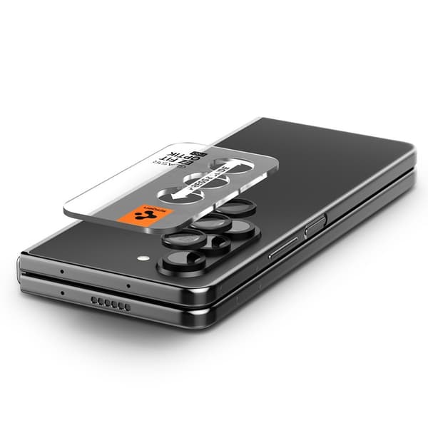 Spigen Samsung Galaxy Z Fold 5 Kameran suoja GLAS.tR EZ Fit Optik Pro 2-pakkaus Musta