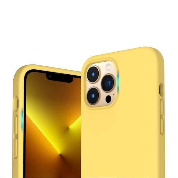 iPhone 13 Pro Skal - Silikon Gul Rvelon