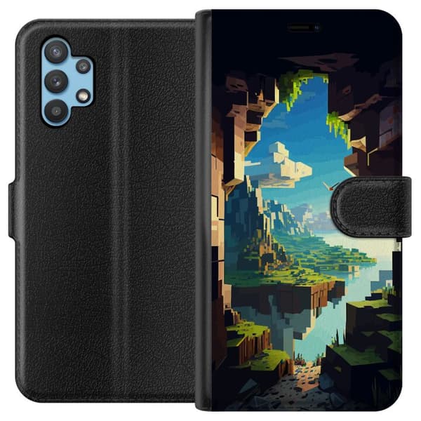 Samsung Galaxy A32 5G Lompakkokotelo Minecraft