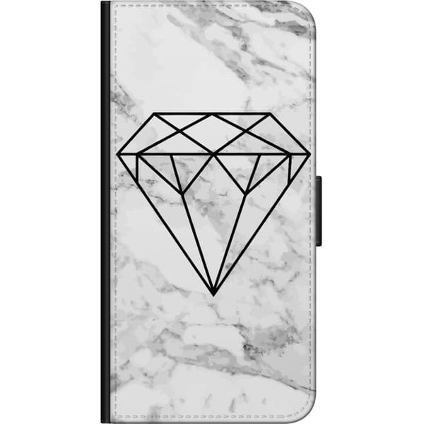 OnePlus 8 Plånboksfodral Marmor vit