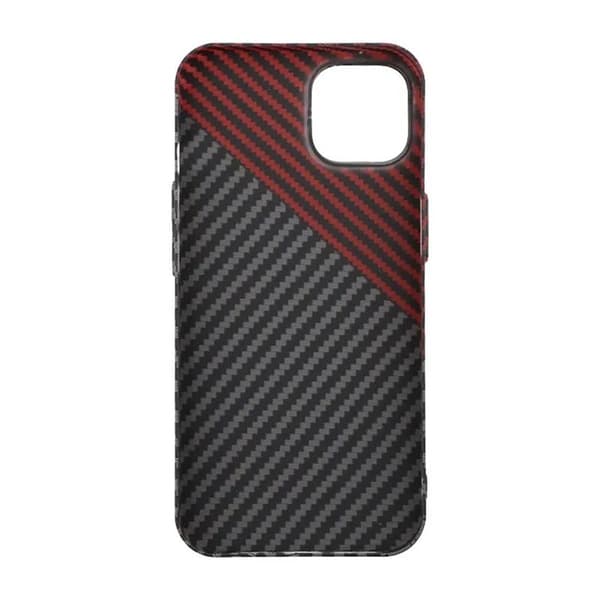 Kolfiber Skal iPhone 14 - Röd & Svart